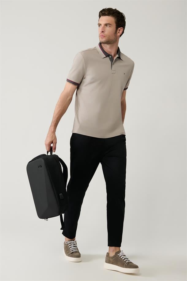 Siyah Pamuklu Klasik Bel Pantolon