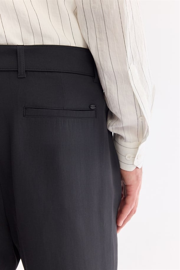 Siyah Klasik Bel Soft Touch Pantolon