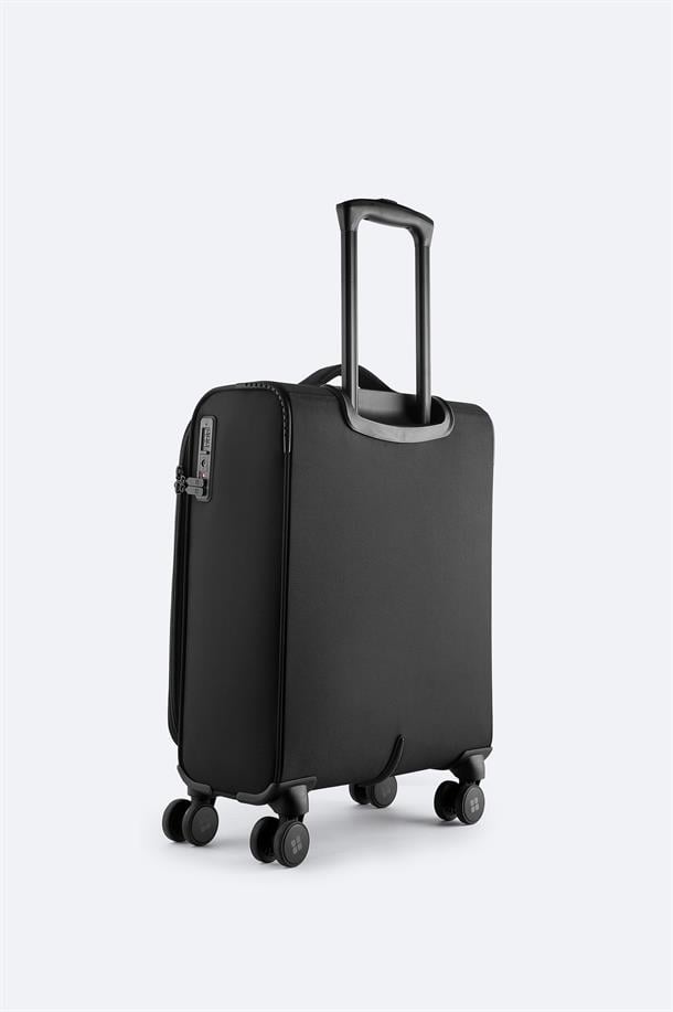 Siyah Laptop Bölmeli Kilitlenebilir Küçük Boy Bavul