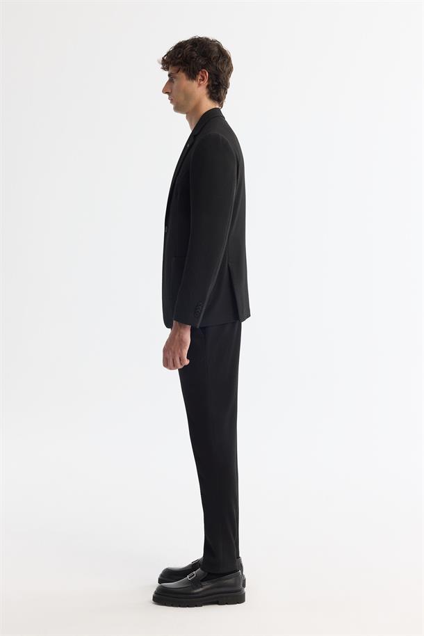 Siyah Mono Yaka Bi-Stretch Blazer Ceket