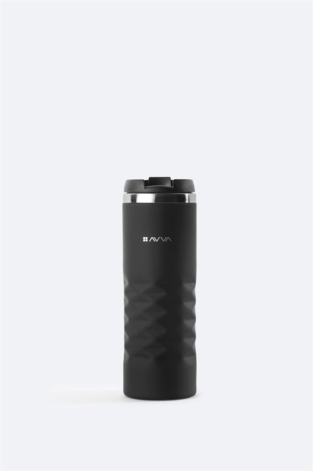 Siyah Paslanmaz %100 Çelik Termos 400 ML