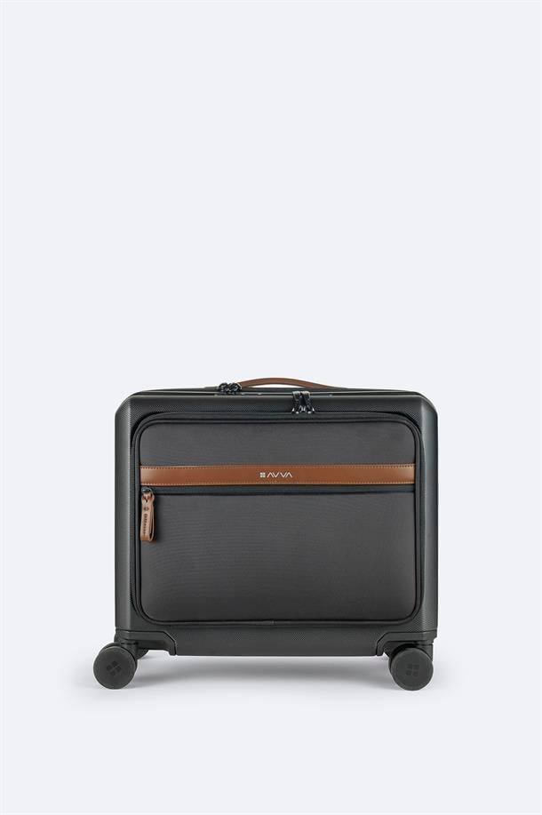 Siyah Polipropilen Kilitlenebilir Laptop Bölmeli Küçük Boy Bavul