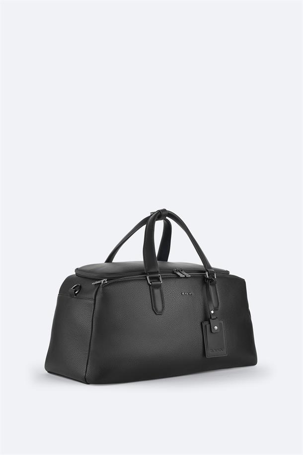 Black Leather Travel Bag