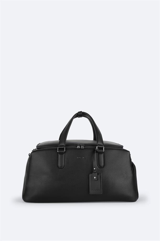 Black Leather Travel Bag