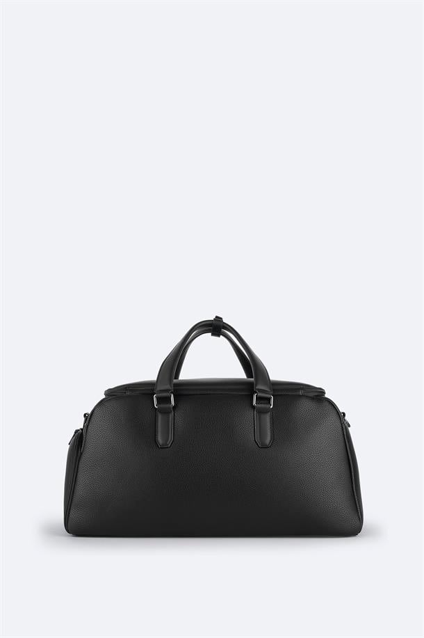 Black Leather Travel Bag