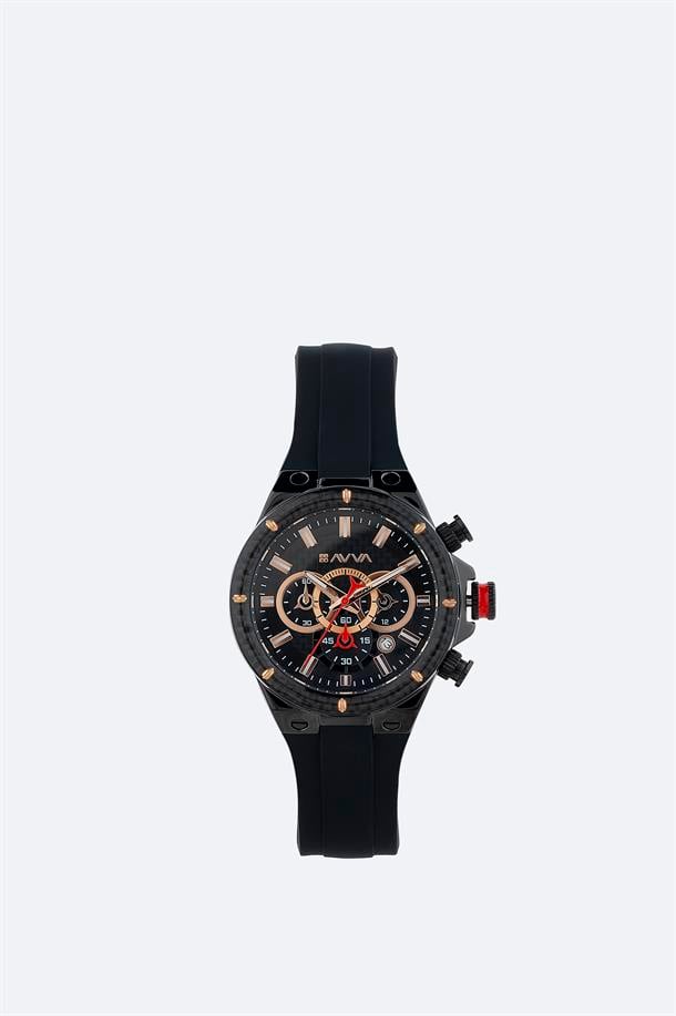 Siyah Hediye Kutulu Silikon Kordonlu Kol Saati