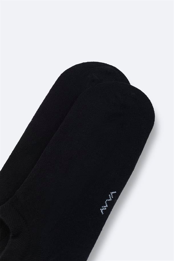 Siyah Pamuklu Sneaker Çorap