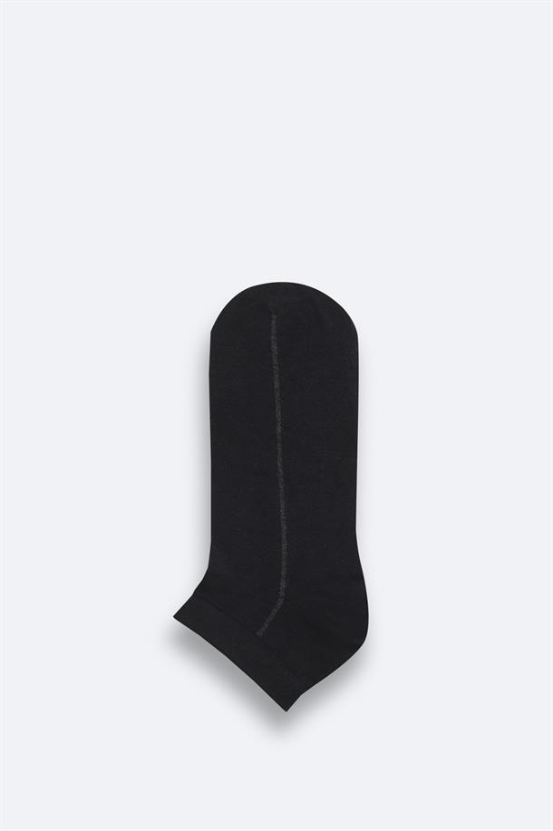 Siyah Pamuklu Sneaker Çorap