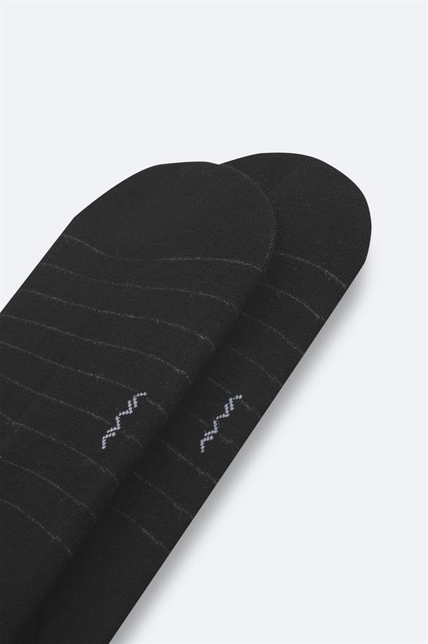 Siyah Pamuklu Sneaker Çorap