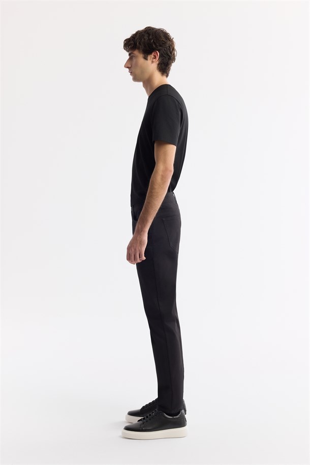 Siyah Soft Touch Pamuklu Pantolon
