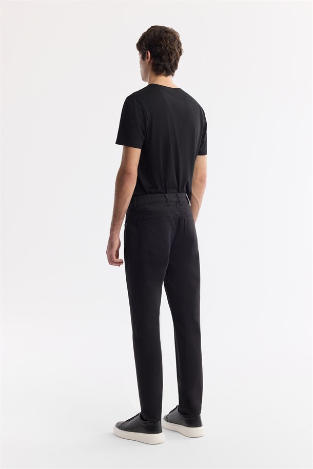 Siyah Soft Touch Pamuklu Pantolon