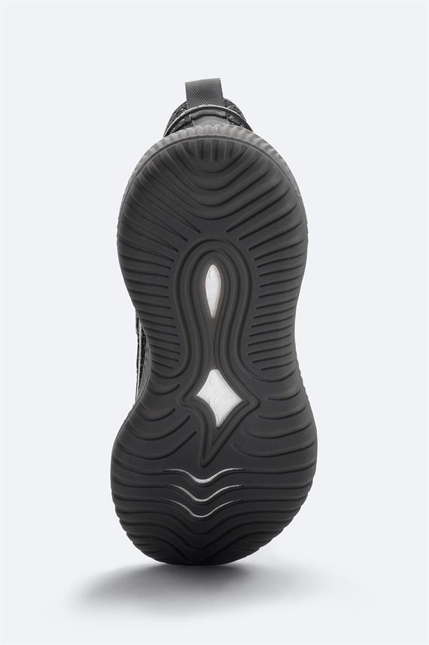 Siyah Nefes Alan Hafif Sneaker Ayakkabı