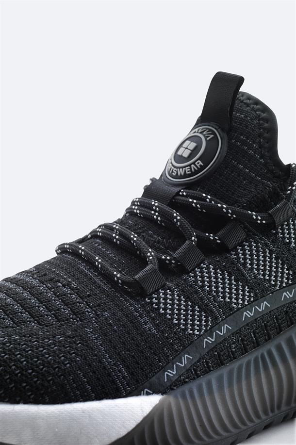 Siyah Nefes Alan Hafif Sneaker Ayakkabı