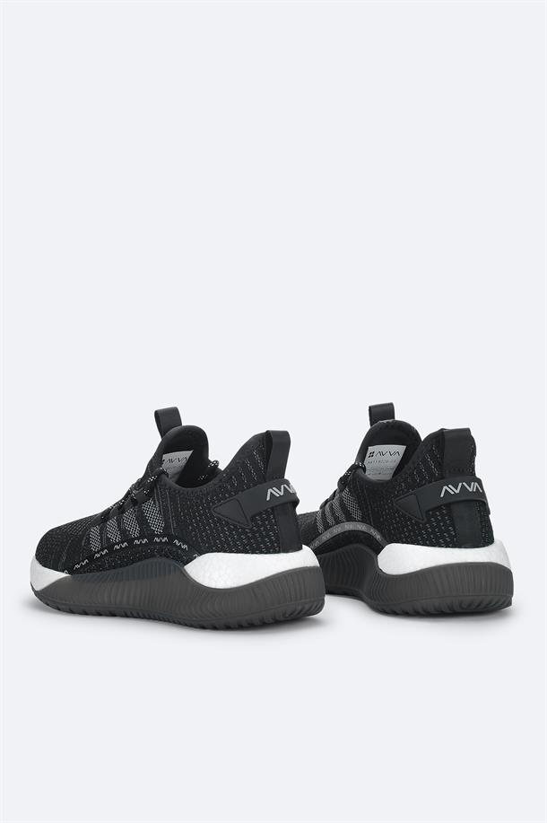 Siyah Nefes Alan Hafif Sneaker Ayakkabı