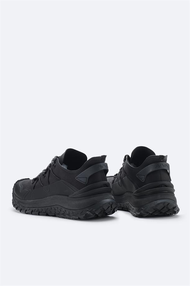 Siyah %100 Kauçuk Taban Su İtici Sneaker Ayakkabı