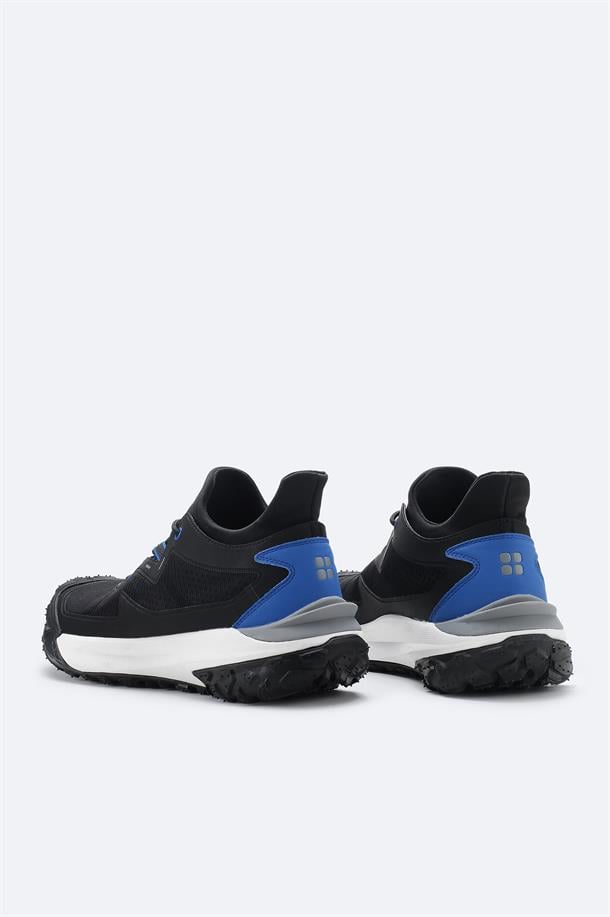 Siyah %100 Kauçuk Taban Su İtici Sneaker Ayakkabı