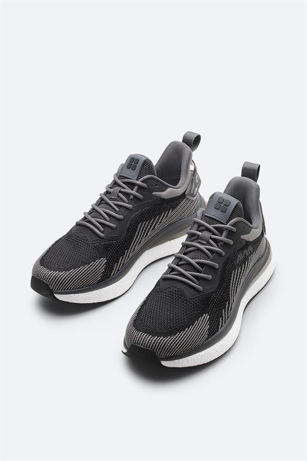 Siyah Nefes Alan Hafif Sneaker Ayakkabı