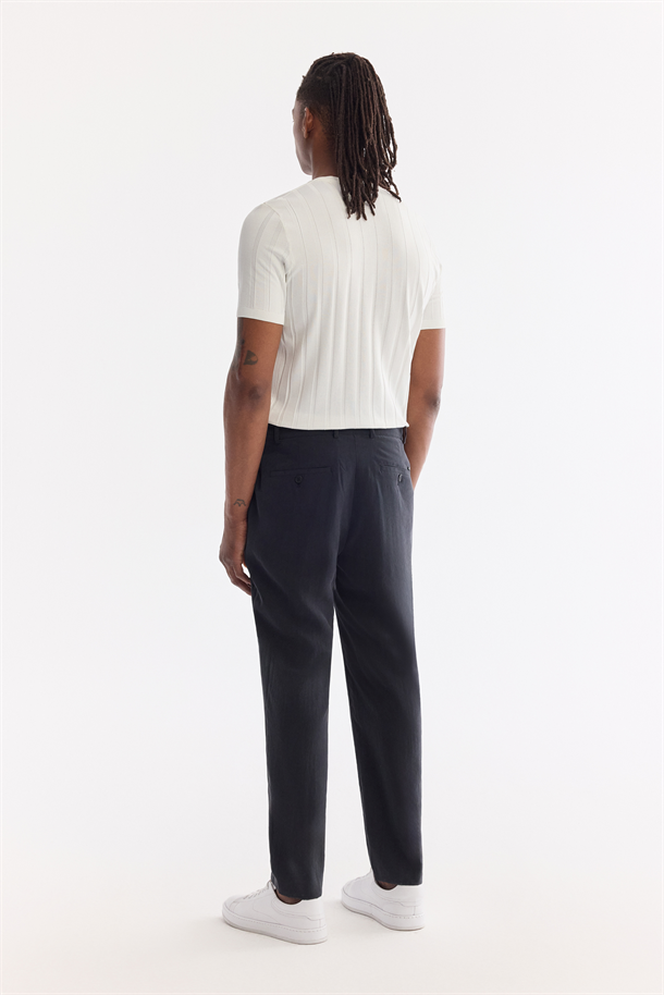 Siyah Yanı Lastikli Soft Touch Pantolon