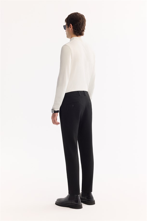 Black Side Elastic Bi-Stretch Light Pants
