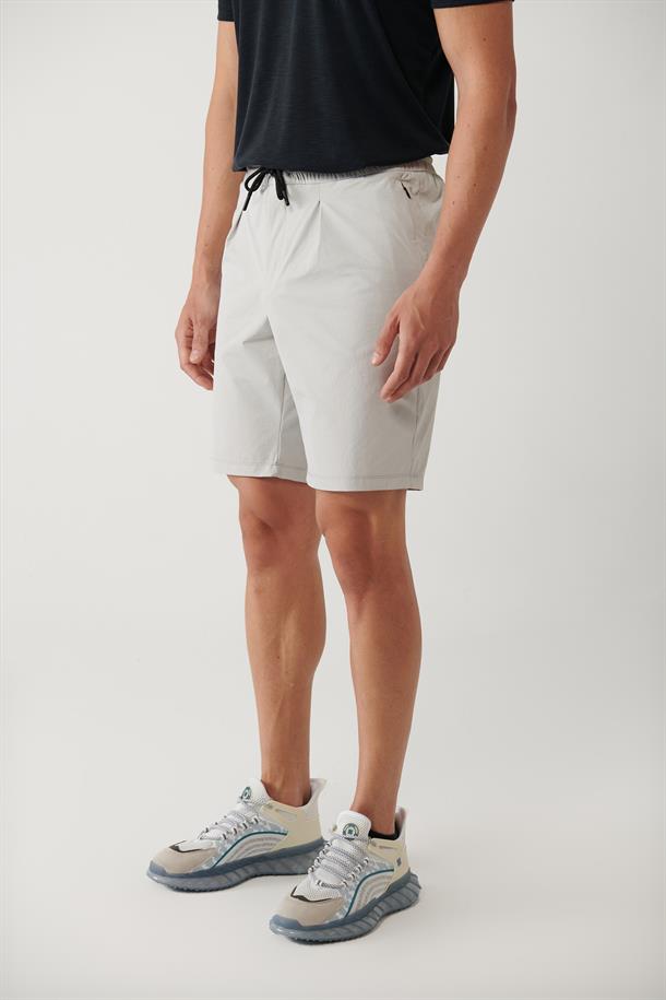 Taş Beli Lastikli Bağcıklı Su İtici Bi-Stretch Şort