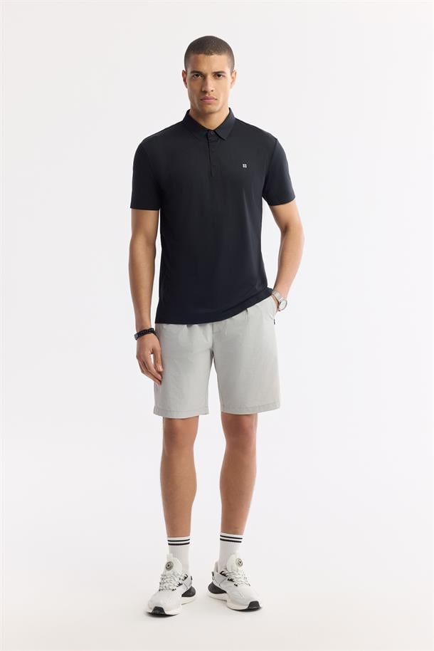 Taş Beli Lastikli Gofreli Bi-Stretch Şort