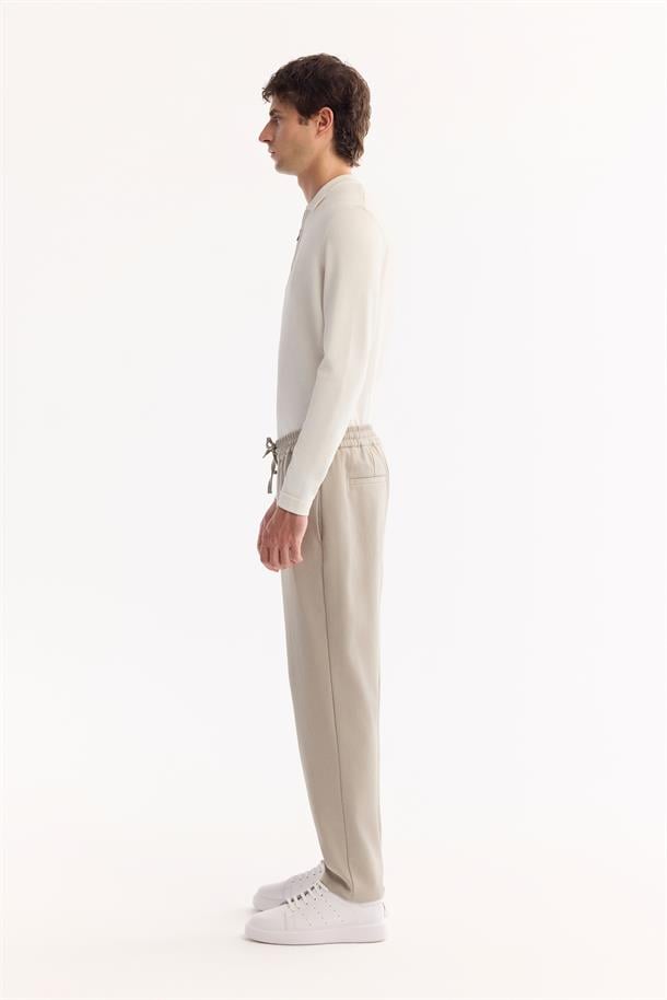 Taş Beli Lastikli Bağcıklı Kolay Ütülenen Jogger Pantolon