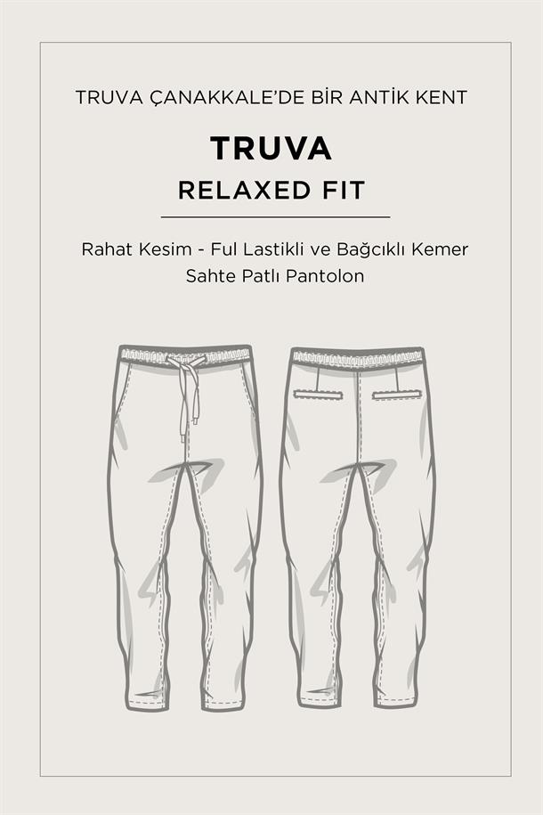 Taş Beli Lastikli Bağcıklı Kolay Ütülenen Jogger Pantolon