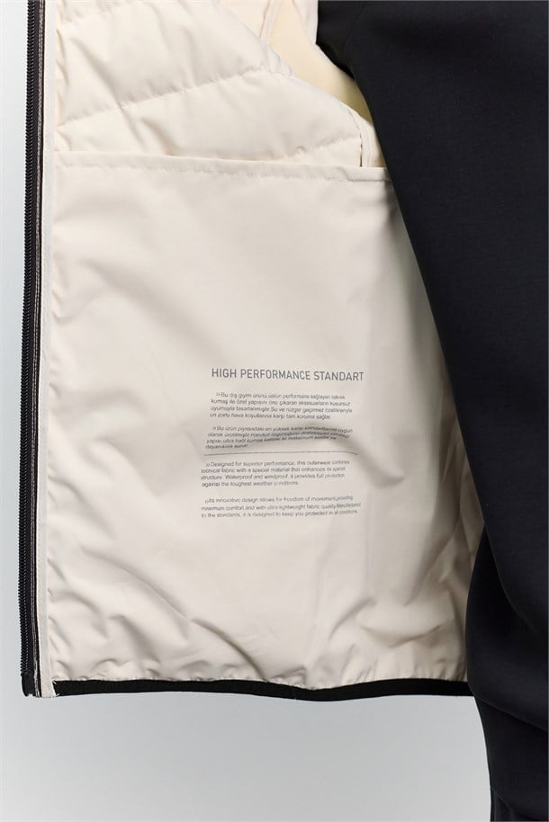 Taş Dik Yaka %100 Ördek Tüyü Hafif Rüzgar Geçirmez Mont