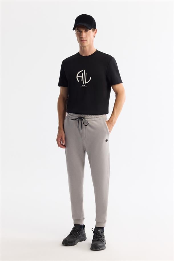 Taş Beli Lastikli Bağcıklı 3 İpik Şardonlu Eşofman Altı