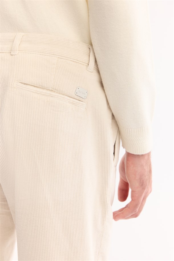 Stone Classic Waist Soft Touch Corduroy Ribbed Chino Pants