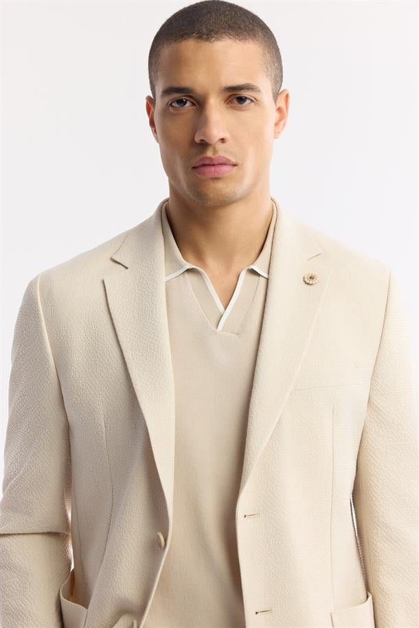 Taş Mono Yaka Viskon Karışımlı Hafif Bi-Stretch Blazer Ceket
