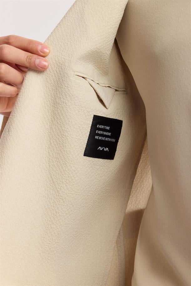 Taş Mono Yaka Viskon Karışımlı Hafif Bi-Stretch Blazer Ceket