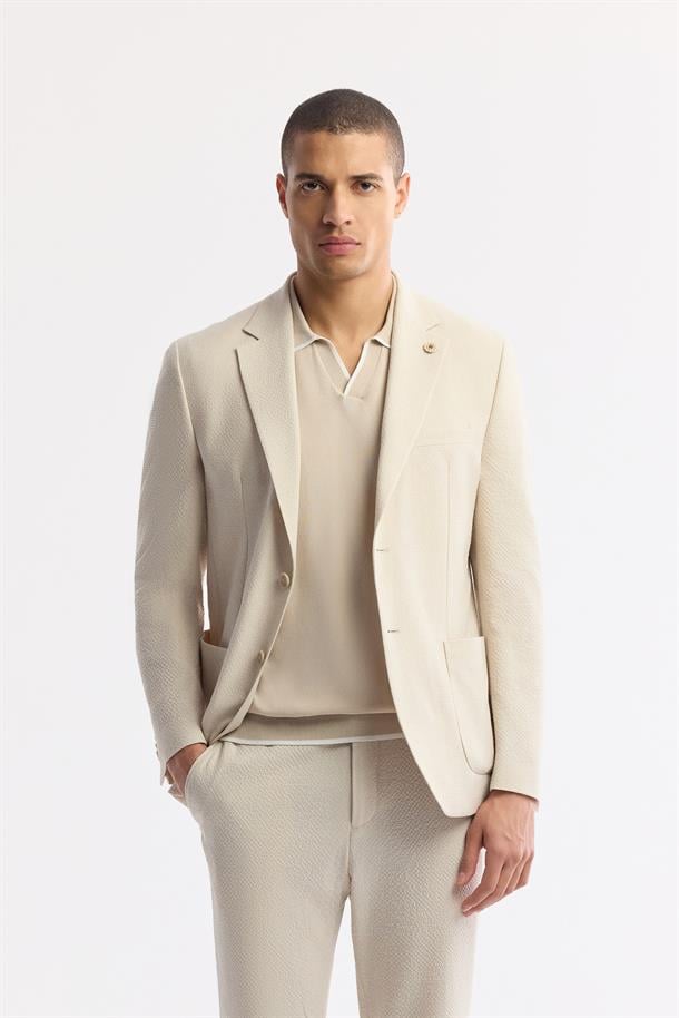 Taş Mono Yaka Viskon Karışımlı Hafif Bi-Stretch Blazer Ceket