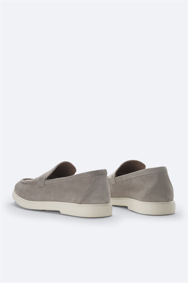 Taş %100 Süet Hafif Loafer Ayakkabı