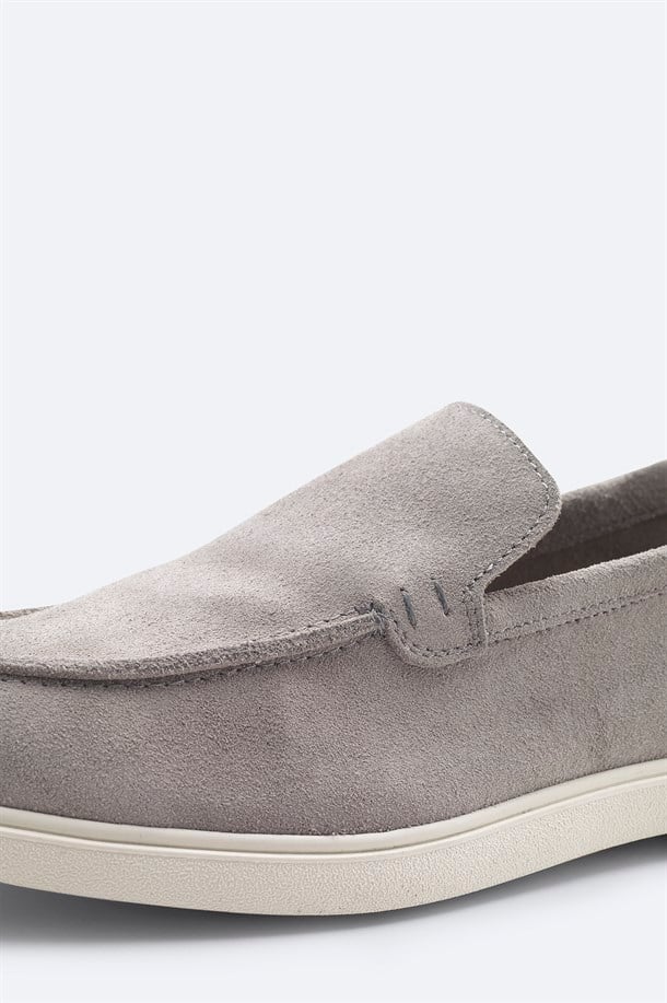 Taş %100 Süet Hafif Loafer Ayakkabı