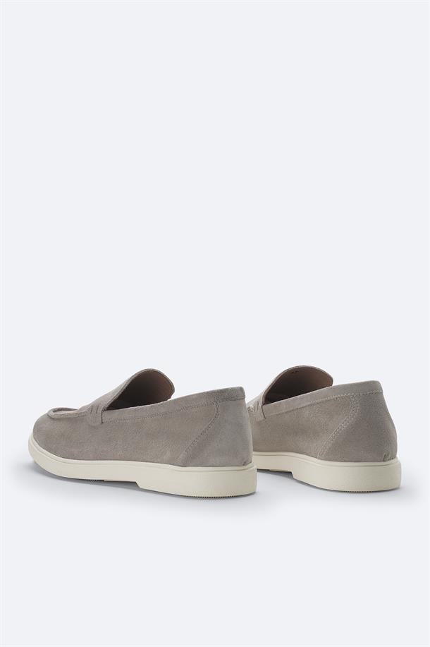 Taş %100 Süet Hafif Loafer Ayakkabı