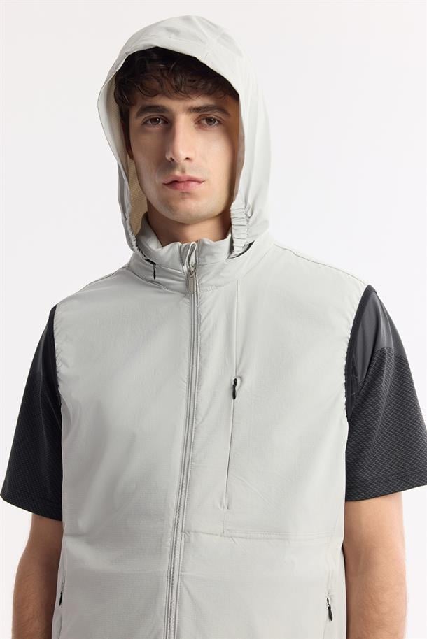 Taş Dik Yaka Su İtici Rüzgar Geçirmez Bi Stretch Yelek