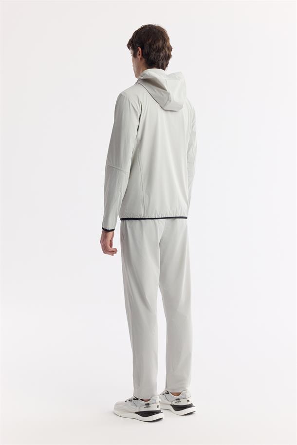 Taş Kapüşonlu Yaka Su İtici Bi Stretch Teknik Kumaş Mont