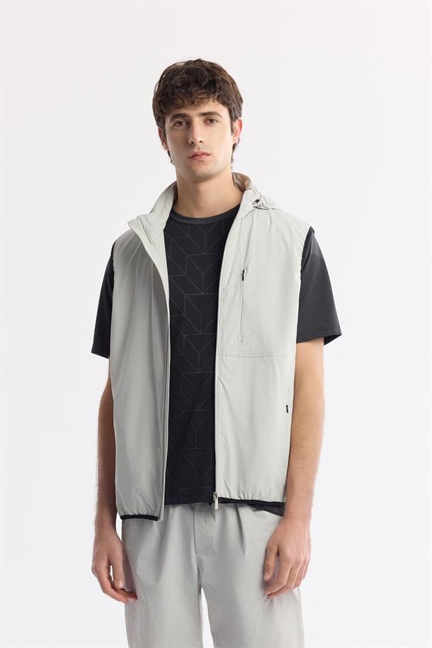 Taş Dik Yaka Su İtici Rüzgar Geçirmez Bi Stretch Yelek