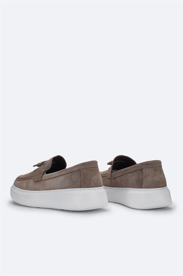 Vizon %100 Süet Hafif Loafer Ayakkabı