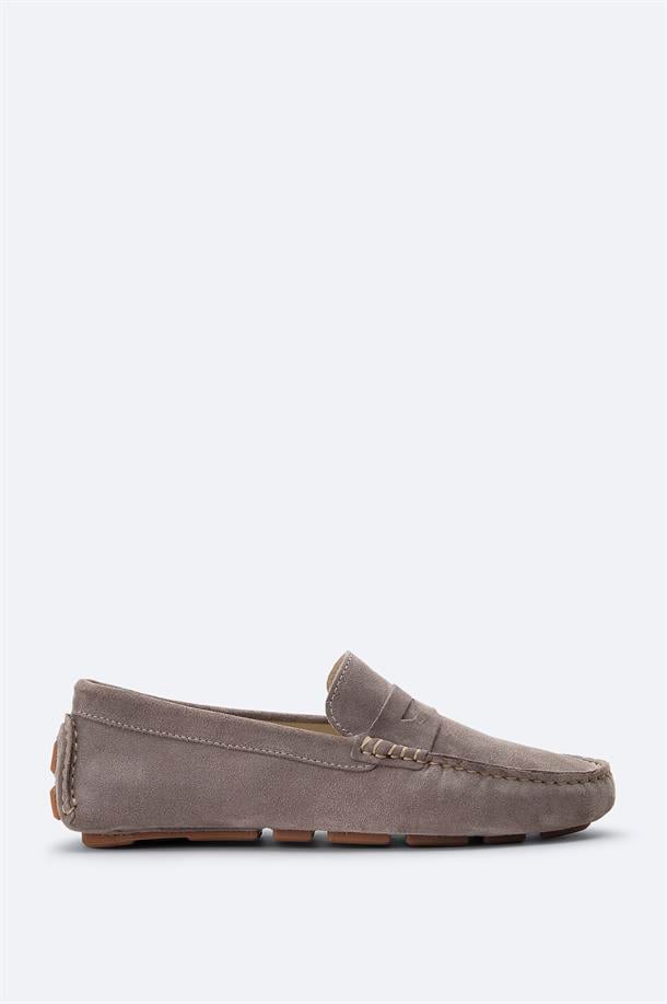 Vizon %100 Süet Hafif Loafer Ayakkabı