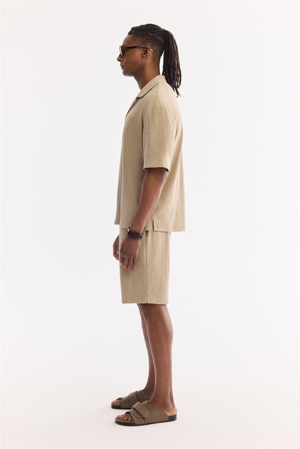 Vizon Apaj Yaka Pamuklu Soft Touch T-Shirt