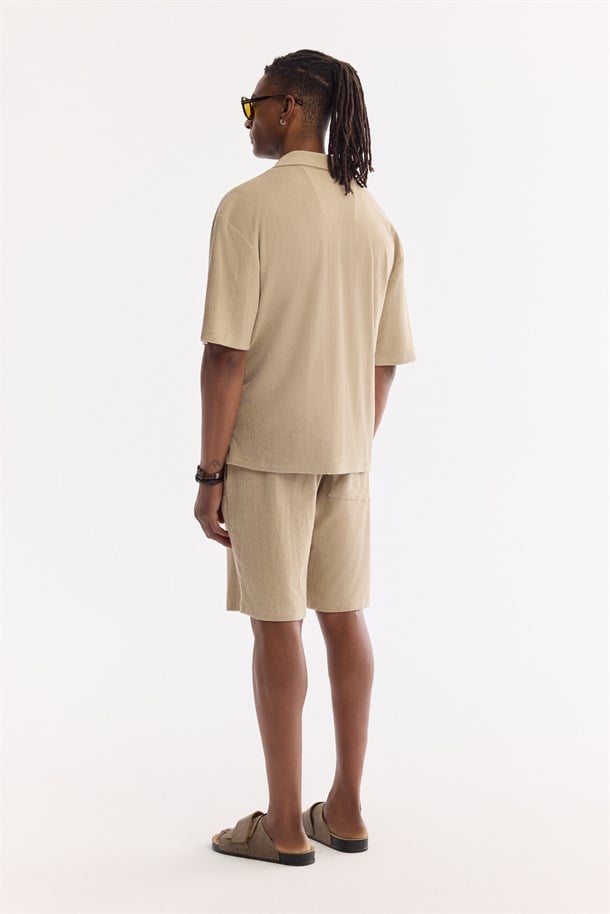 Vizon Apaj Yaka Pamuklu Soft Touch T-Shirt