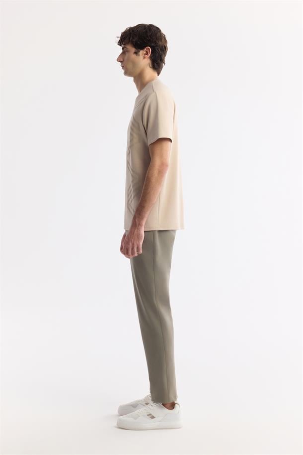 Vizon Baskılı Bisiklet Yaka İnterlok T-Shirt