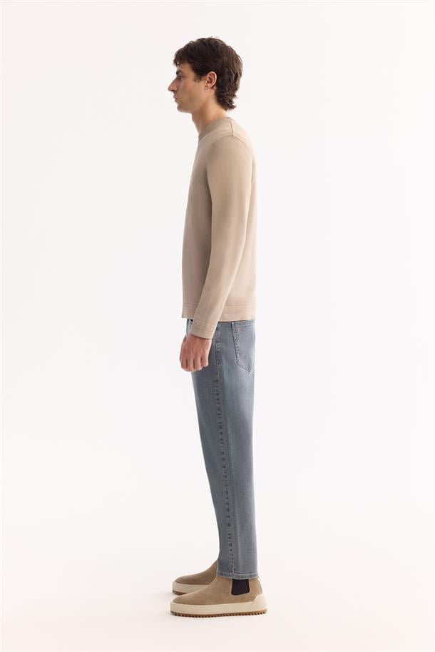 Vizon Bisiklet Yaka Rayon Karışımlı Tüylenmeyen Triko Kazak