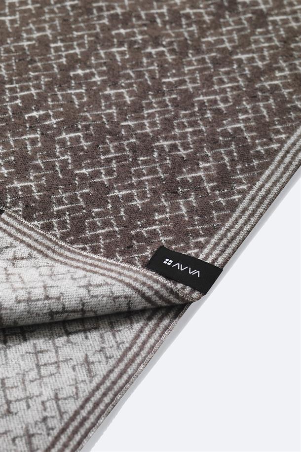 Vizon Viskon Karışımlı Püsküllü Desenli Şal