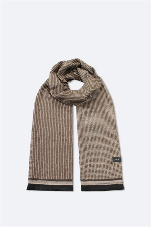 Vizon Desenli Püsküllü Şal