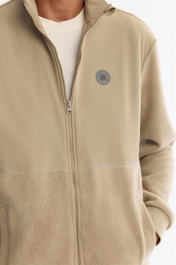 Vizon Soğuğa Dayanıklı Dik Yaka Fermuarlı Polar Sweatshirt