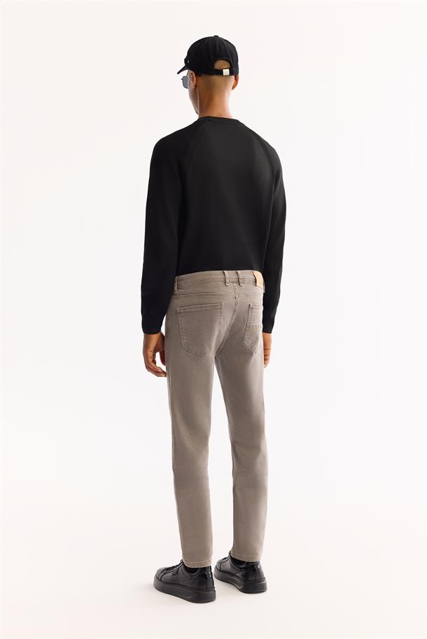 Vizon Klasik Bel Eskitme Yıkamalı Pamuklu Jean Pantolon