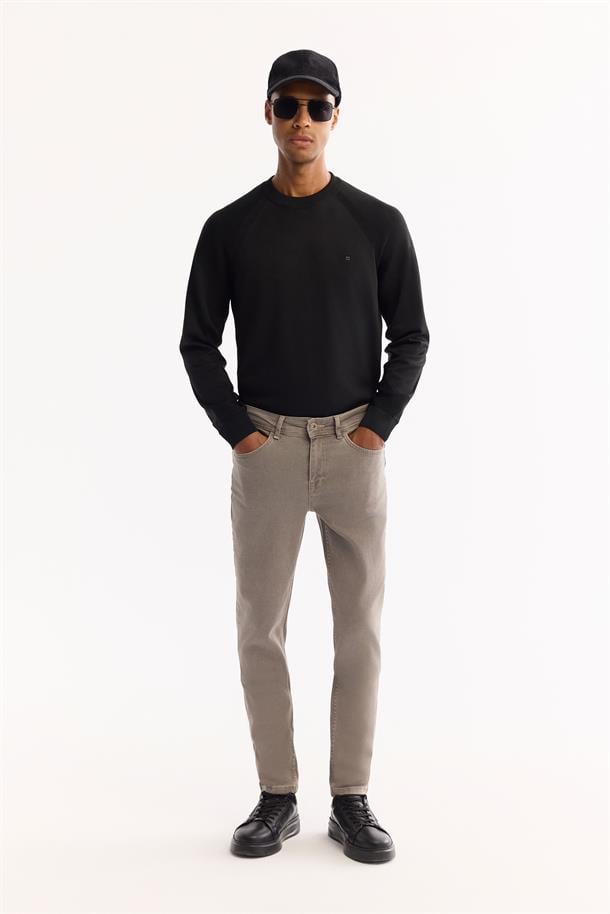 Vizon Klasik Bel Eskitme Yıkamalı Pamuklu Jean Pantolon